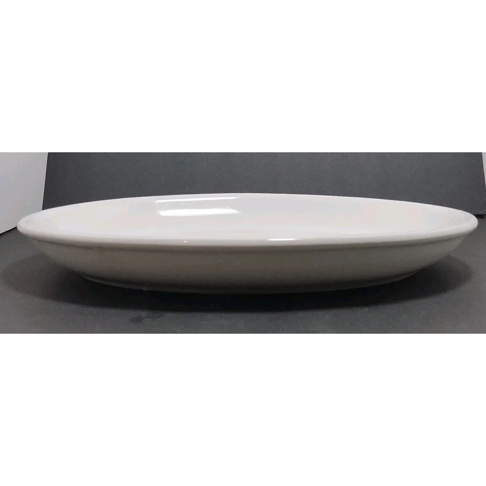 Opificio Etico Oval Ceramic Serving Platter 12.5 X‎ 8 In White Made In Italy